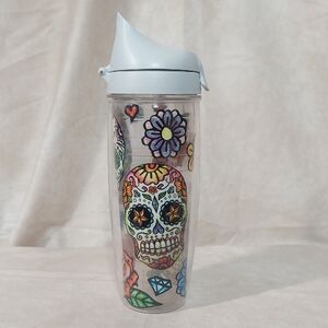 Tervis 24oz Sugar Skull & Flowers Insulated Water Bottle w/ Flip Lid